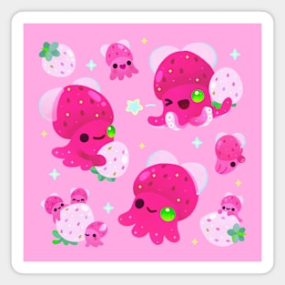 Strawberry squid Magnet